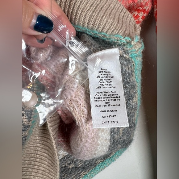 Talbots Multicolor Striped Cardigan - Picture 9 of 10